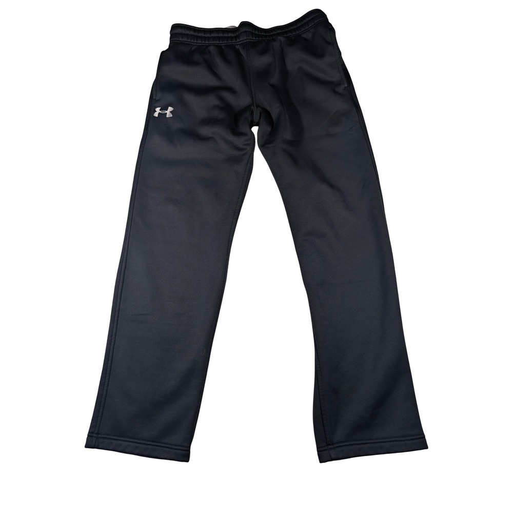 Under Armour Pants Boys M Black Storm 1 Fleece Loose Fit Athletic 1714